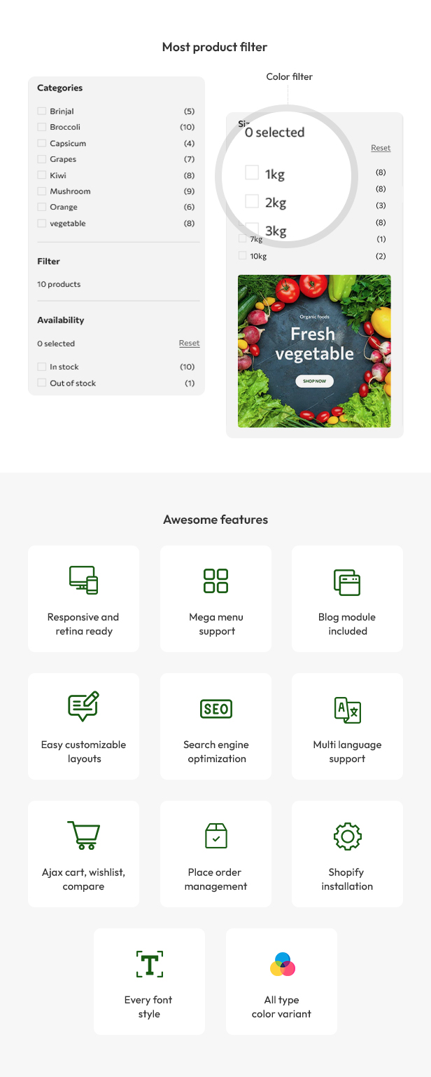 Zesto- Vegetable, Supermarket & Organic Food eCommerce Shopify 2.0 Theme